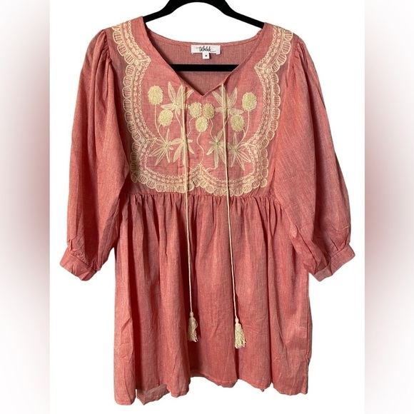 Talulah Tunic Embroidered Mini Dress - Picture 1 of 6
